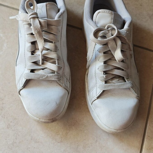 Puma athletic shoes size 38.5, white