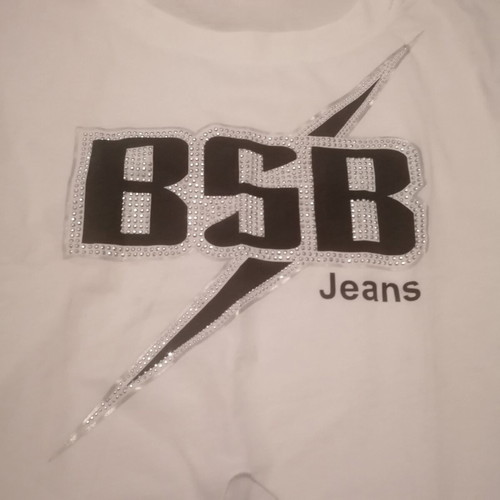 BSB Jeans sleeveless top with strass logo