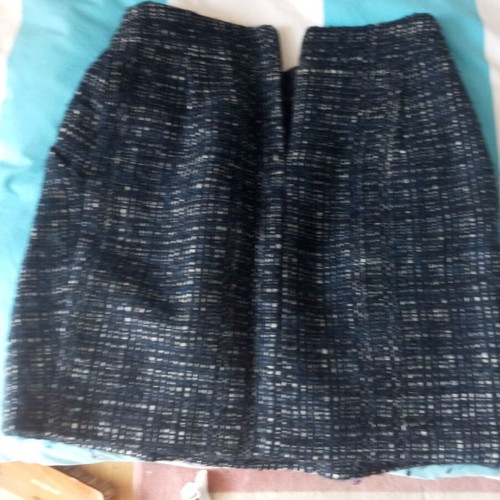 TARA JARMON wool skirt with angora like new, blue, Small