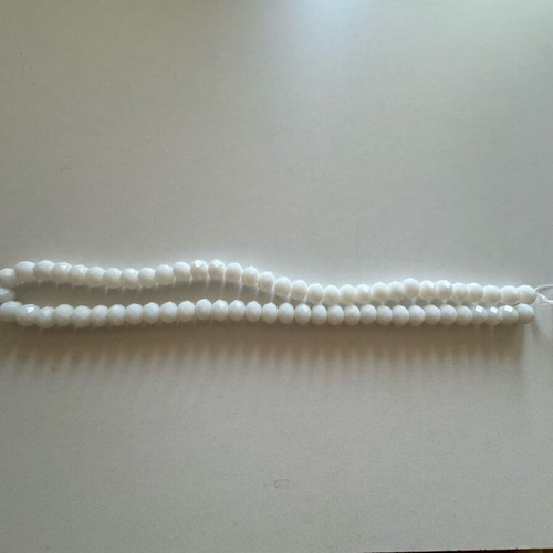 Crystal strand new, 10mm, white, about 65 beads