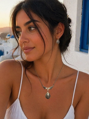 Vintage 925 silver necklace used with ornate pendant