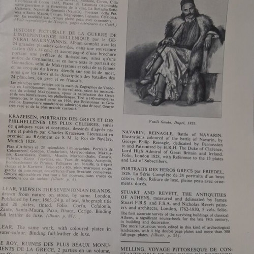 Antiquarian catalogue used with old maps and philhellenic lithographs