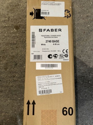 Faber 2740 BASE παραδοσιακός απορροφητήρας σε λευκό, 60 εκ.