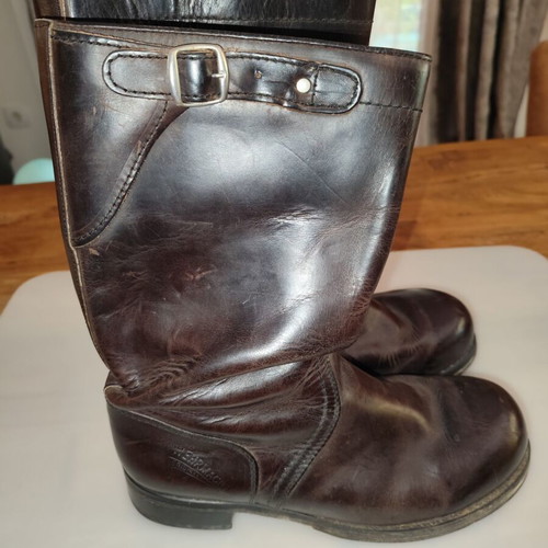 Wehrmacht boots used, dark brown, size 46