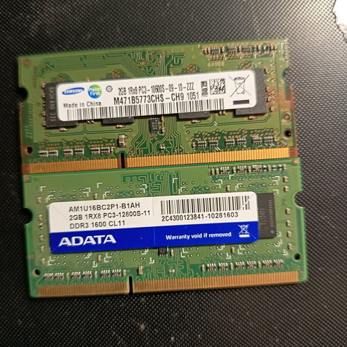 SO-DIMM DDR3 memory used, set of 2 pieces 2GB for laptop