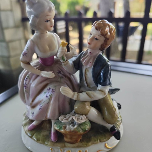 Porcelain vintage decoration used with repaired break
