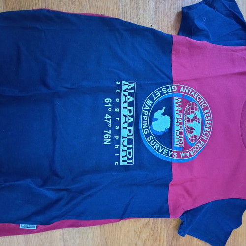 Napapijri T-shirt size 12 like new, blue and red