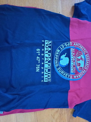 Napapijri T-shirt size 12 like new, blue and red