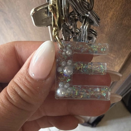 Handmade monogram keychain