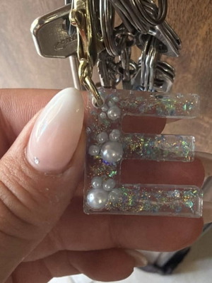 Handmade monogram keychain