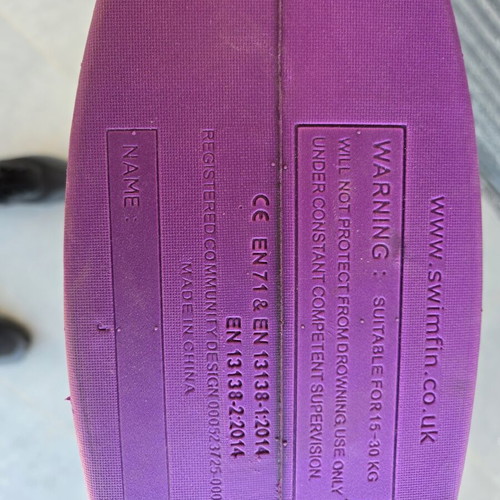 SwimFin swimming fins like new, purple, set of 2