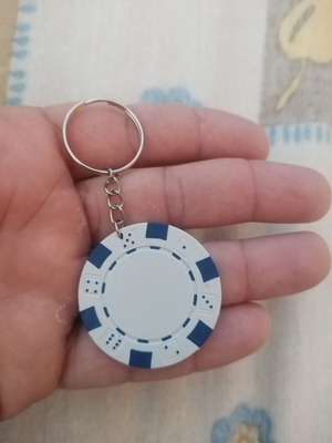 Roulette Brand Keychain A To Z Greek new, white