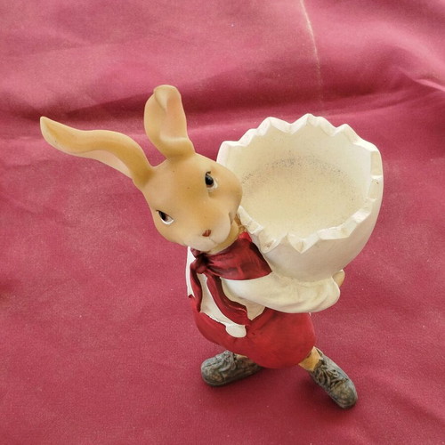 Egg holder bunny new, red Easter color