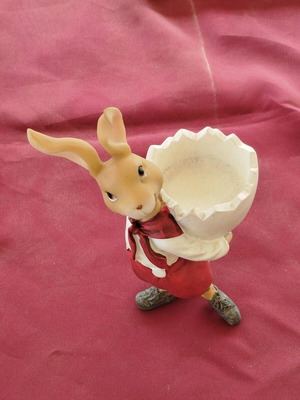 Egg holder bunny new, red Easter color