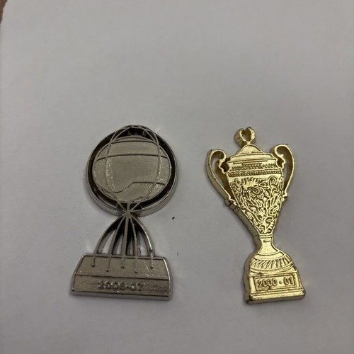 Olympiacos championship collectible cups used, set of 2 from 2000-2001 and 2006-2007