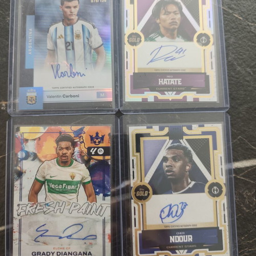 Football Autograph Cards Lot of 4 Topps Gold and Panini 2024-2026