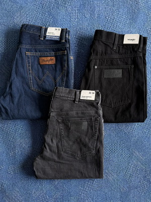 Wrangler Jeans new men's pants black and gray cotton