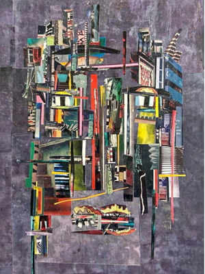 Modern Art Collage Print 21x29 on High-Quality Paper New