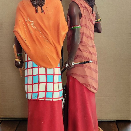 Maasai Warriors Statue collectible, like new, numbered edition