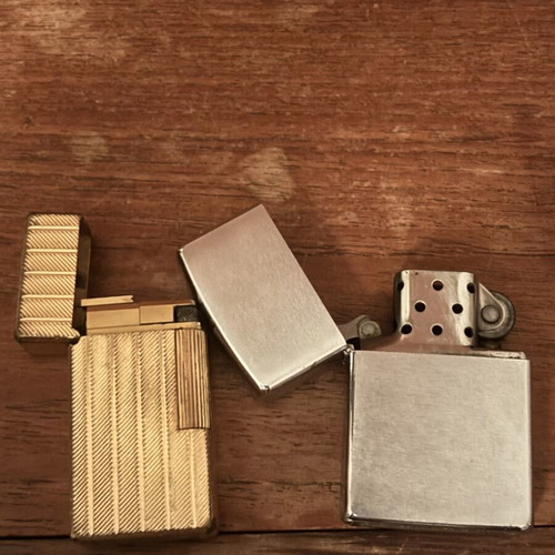 Zippo, S.T. Dupont Ligne and Windmill PC-8500 lighters used, set of 3