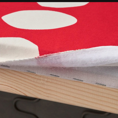 IKEA Klippan sofa like new with Storvreta red and white cover