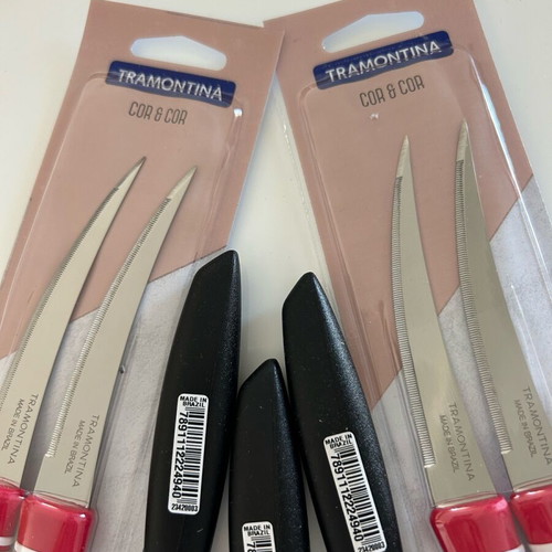 Tramontina knives sealed pack of 10, red and black
