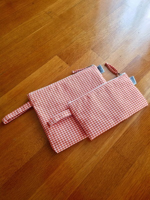 Toiletry bags like new, 100% cotton
