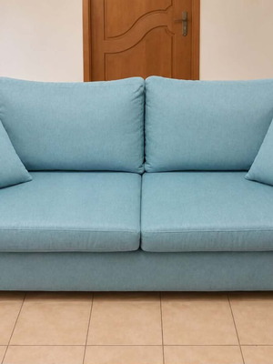 Sofa set with three-seater, two-seater and stool