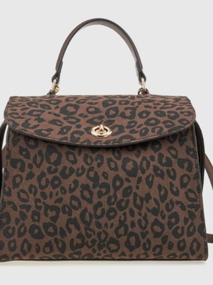 Verde shoulder bag, leopard print, new