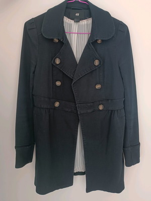 Παλτό H&M μαύρο trench style μέγεθος S σαν καινούργιο