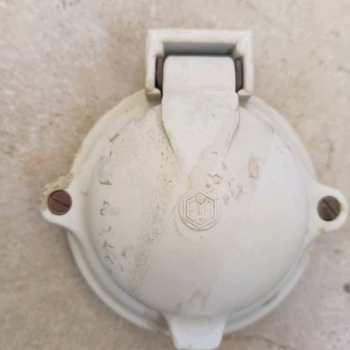 Old socket frame used with spring-loaded reset cover