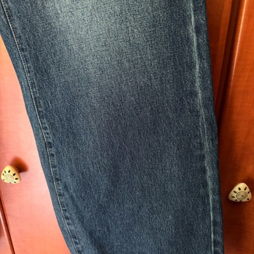 Bella x About You dark blue wide leg jeans