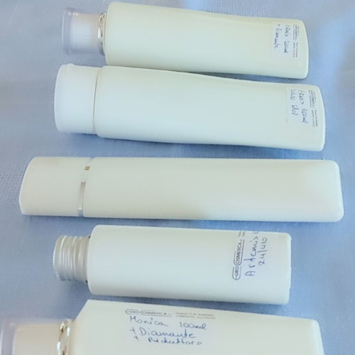 Plastic travel cosmetic containers set of 5 new