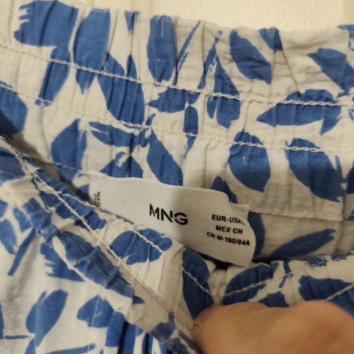 MANGO white summer palazzo pants size S