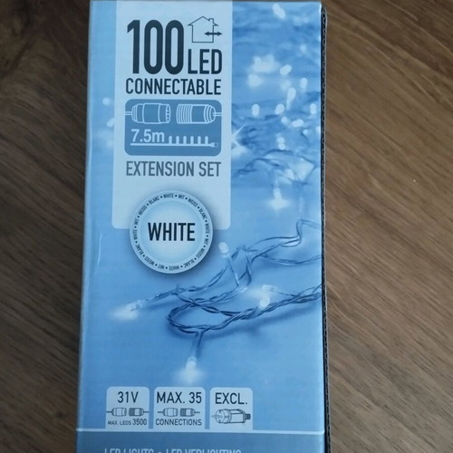 Led lights 100 pieces for indoor and outdoor use, new, cool white