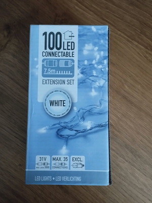 Led lights 100 pieces for indoor and outdoor use, new, cool white