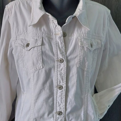 Cecil white denim jacket like new, large sizes XL to XXXL