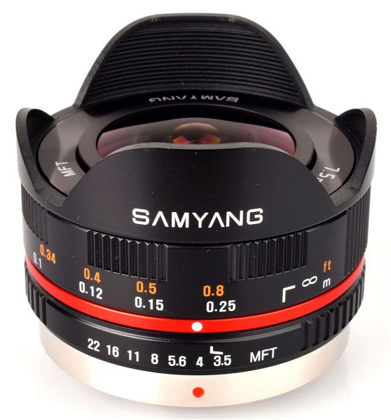  Samyang 7.5mm T3.5 UMC Fish-eye (Micro Four Thirds (MFT) Black