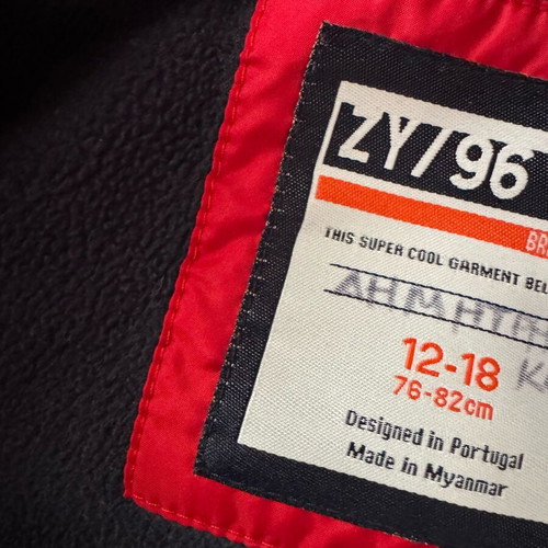 Zippy puffer jacket used 12-18 months red with fleece lining
