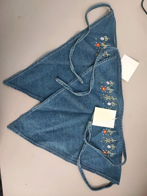 Set of 2 denim scarves new, blue