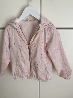 Windbreaker jacket used for 30-36 months, light pink with hearts