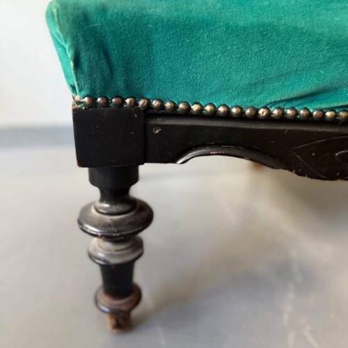 Vintage armchair with velvet upholstery