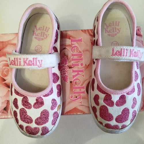 Lelli Kelly children's ballerinas No 27 like new, white pink