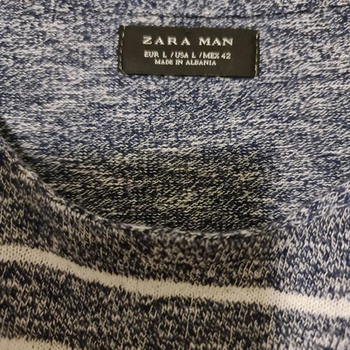 Zara men's sweater used, spring gray-blue, size L