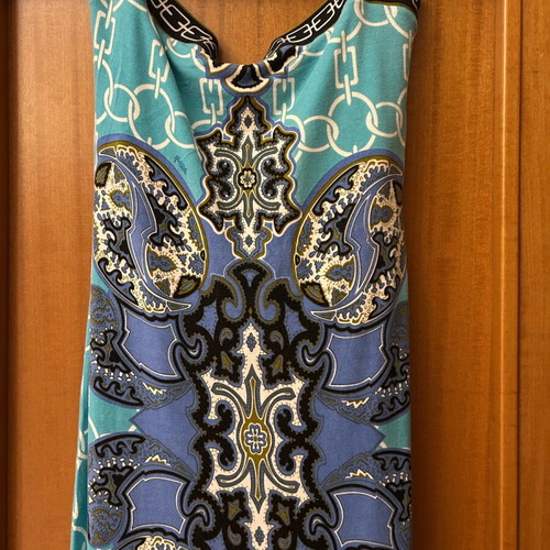 Strapless long dress Hale Bob blue like new, size L
