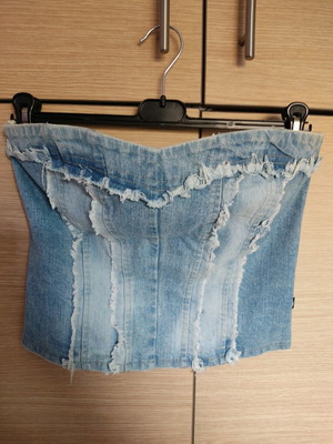 Lober denim bustier mid vintage like new