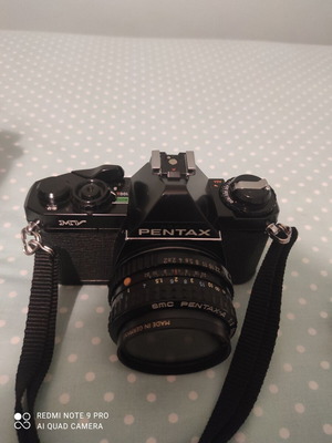 Pentax-MV 35mm SLR Camera with SMC Pentax-A 50mm 1:2 used, strap included