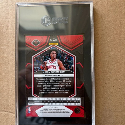 Panini Mosaic Prizm Rookie Amen Thompson like new SGC 10