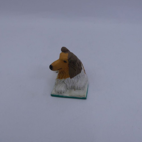 Claudia Rough Collie Dog used vintage toy 5 cm