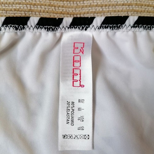 Kom women's bikini bottom size XXL new, black and white